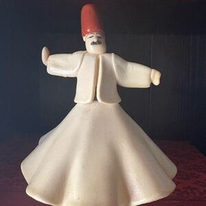 Whirling Dervish Figurine - Cream and Red